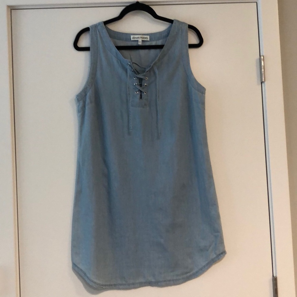 Dress Up, Almost Famous Chambray Casual Dress SZ L